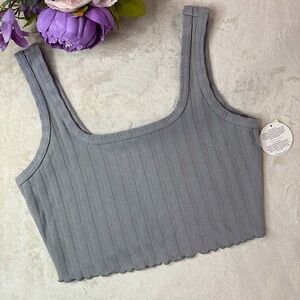 FINAL PRICE!!  NWT Aerie Gray Ribbed Crop Tank